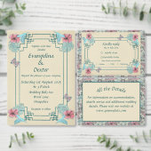 Hummvögel und Hibiskus All In One Einladung (Personalisiere diese Kollektion eines unabhängigen Creators.)