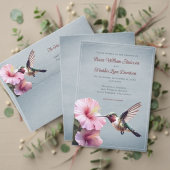 Hummingvogel und Hibiskus | Blue Wedding Program (Personalisieren Sie die Kollektion dieses unabhängigen Creators. Test)
