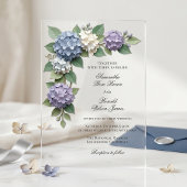 Hydrangea-Monogramm-Kranz-Hochzeit Pappteller