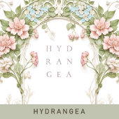 Elegant Hydrangea Jugendstil-Hochzeit Einladung