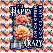 Funny Happy Zitat überall auf der Print Ovaler Aufkleber