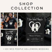 Ich sehe Wed People Ghost Halloween Hochzeit Rechteckiger Pappuntersetzer