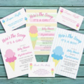 Hier ist die Scoop Ice Cream Summer Baby Dusche Serviette