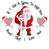 Wenn ich dich mit einem Spoon besuche Runder Aufkleber