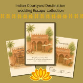 Indischer Hof - Hochzeit in Urlaubsort Save the Da Einladung