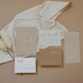 INDIE Modern Bohemisch Earthy Beige Gastgeschenk H Runder Aufkleber