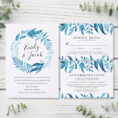 Indigo-Blätter | Karten für personalisierte Tischn (Personalisiere diese Kollektion eines unabhängigen Creators.)