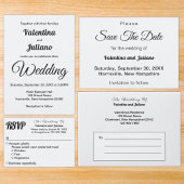 Black and White Wedding Return Address Label