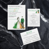 Ireland Couple Wedding Runder Aufkleber (Personalisiere diese Kollektion eines unabhängigen Creators.)