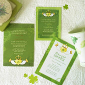 Kleeblatt Claddagh Heart Irish Brautparty Einladung