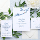 Islamorada FL Navy Blue Wedding Welcome Itinerary Dankeskarte