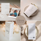 Minimalist Wedding Dinner and Drink Menu Menükarte