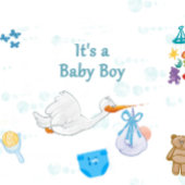 Es ist ein Junge - Personalisierte Babydusche Geschenkschachtel