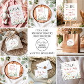 It's a Girl Spring Flowers Shower Wishes for Baby Notizblock