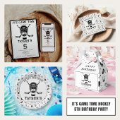 It’s Game Time Hockey 5th Birthday Party Dankeskarte