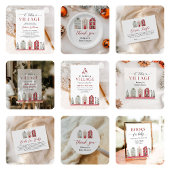 It Takes a Village Winter Christmas Baby Shower Pappteller