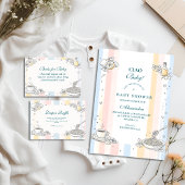 Italian Café Doodle Baby Shower Einladung