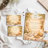 Italian Café Garden Baby Shower Einladung