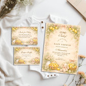 Italian Lemon Bunny Garden Baby Shower Einladung