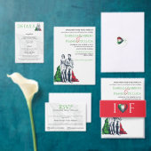 Italy Couple Wedding Runder Aufkleber (Personalisiere diese Kollektion eines unabhängigen Creators.)