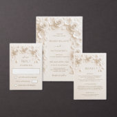 Elfenbein 3D Blumen Rosen Hochzeit (Personalisiere diese Kollektion eines unabhängigen Creators.)