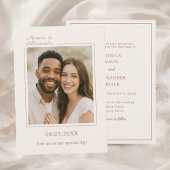 Ivory rose gold wedding response RSVP Mitteilungskarte