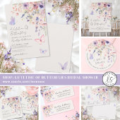 Schmetterling Wildblumen Brautparty Poster