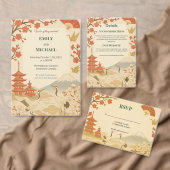 Minimalist Japanese Cherry Blossom Details Card Begleitkarte (Personalisiere diese Kollektion eines unabhängigen Creators.)