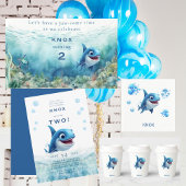 Personalisierte Baby Shark Geburtstagsparty Pappteller