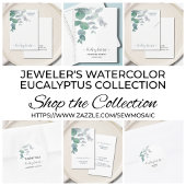 Juwelier Watercolor Eukalyptus Runder Aufkleber