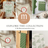 Moderne grüne Weihnachten Tischdecke