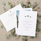 Elegantes Hochzeitsprogramm mit Küstenpalmen Fächer (Personalisieren Sie die Kollektion dieses unabhängigen Creators. Test)