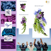 Blau und lila tischnummer