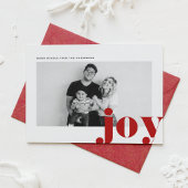 Red JOY Bold Typografy Pattern Moderne Weihnachten Seidenpapier