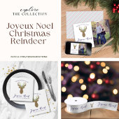 Boho French Christmas Reindeer Joyeux Weihnachten