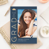 Joyful Grad Editable Color Abschluss Postcard Postkarte