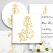 EDITABLE COLORS SJ Monogram JS Monogram Einladung