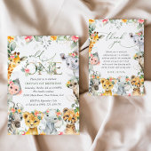 Jungtiere, Blume, Begrüßung zum ersten Geburtstag Poster