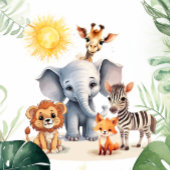Jungle Kids Party Kindertiere Spaß Geburtstag Tag Button