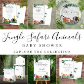 Eine kleine Wild One Safari Animals Kinderdusche Einladung