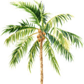 Dschungelpalme, tropisch runder aufkleber