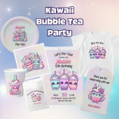 Bubble Tea Geburtstagsparty Einladung