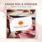 Kawaii Bun Red Gingham Bread Care Instructions Dankeskarte
