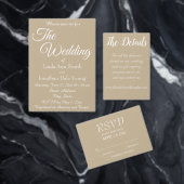 Khaki Simple Style Wedding Tischnummer (Personalisiere diese Kollektion eines unabhängigen Creators.)