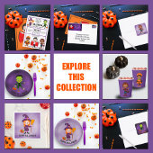 Halloween-Party für Kinder Vampire Quadratischer Aufkleber