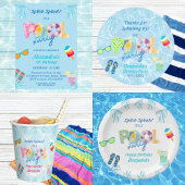 Modernes Splish Splash Boys Pool Party Napkins Serviette