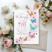 Mädchen Niedlich Pink Aquarell Schmetterling Kinde Runder Aufkleber