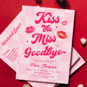 Kiss die Miss Goodbye Bachelorette Pappteller