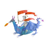 Ritter und Drache Sherpadecke