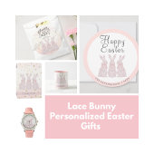 Personalisierte Spitzen Bunny Osterkissen Lendenkissen